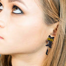 Cartoon Cat Animal Drop Earrings Pendant Polymer Clay Cute Ear Dangles Jewelry