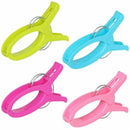 4 x Large HQ Assorted Beach Towel Pegs - Secure Sun Lounger Deluxe Edition  F2G1