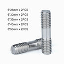10Pcs M6*25~50mm Double End Threaded Stud Bar Rod Bolts Kit - A2 304 Stainless
