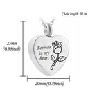 Rose Forever In My Heart Pendant Keepsake Urn Necklace For Ashes Jewelry Gi3 Gw