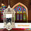 Ramadan Wooden Eid Mubarak Ornament for Muslim Pendant Festive Party Supplies