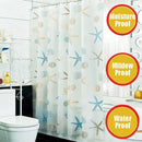 120Cmx180Cm Modern Shower Curtain Starfish Partition Fresh Seaside Style Wa