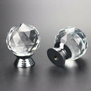 10x Clear Crystal Diamond Knobs Kitchen Pull Cabinet Handle Drawer Cupboard