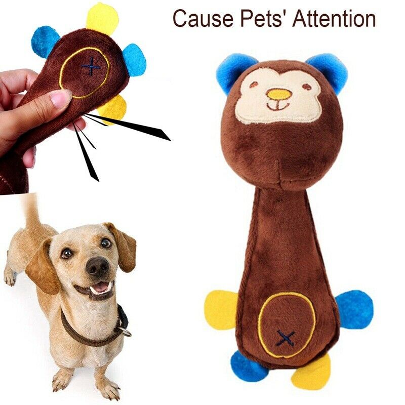 Funny Animal Shape Cute Pet Puppy Dog Toys Soft Plush Sound Squeaky Monkey