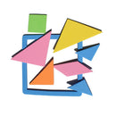 7 Piece Rainbow Color EVA Tangram DIY Foam Brain Puzzle Kids Educational Toys TO
