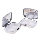 Square Metal Folding pill case Medicine Organizer Pill Box Storage Container Hn