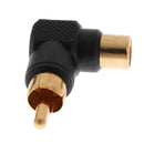 Mini RCA 90 Right Angle Male To Female Phono Adapter