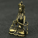 Chinese Collection Old Asian Brass Guanyin Tara Godness Exquisite Statue Gift
