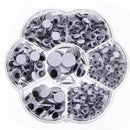 700pcs Sew-on Wiggly Wobbly Googly Eyes Scrapbooking Crafts 4-12mm
