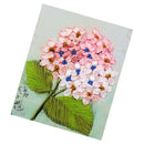 Silk Ribbon Cross Stitch Embroidery Kit - Pink Tone Flowers Pattern, for Home