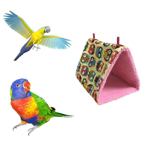 Pet Bird Parrot Budgie Hammock Cage Hut Tent Bed Hanging Cave Bed Owl M