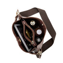 Crocodile PU Leather Women Shoulder Bag Messenger Bucket Handbag (Coffee) A
