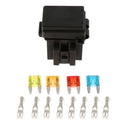 4 Way Blade Fuse Box & 1 Way Relay Box Combo Holder / Block for