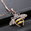 New hic Cute Women Ladies Honey Bumblebee Bee Crystal Pendant Chain Necklace ME