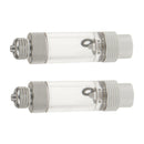 2 Pcs Aluminium Aquarium Inline CO2 Bubble Counter With Check Valve