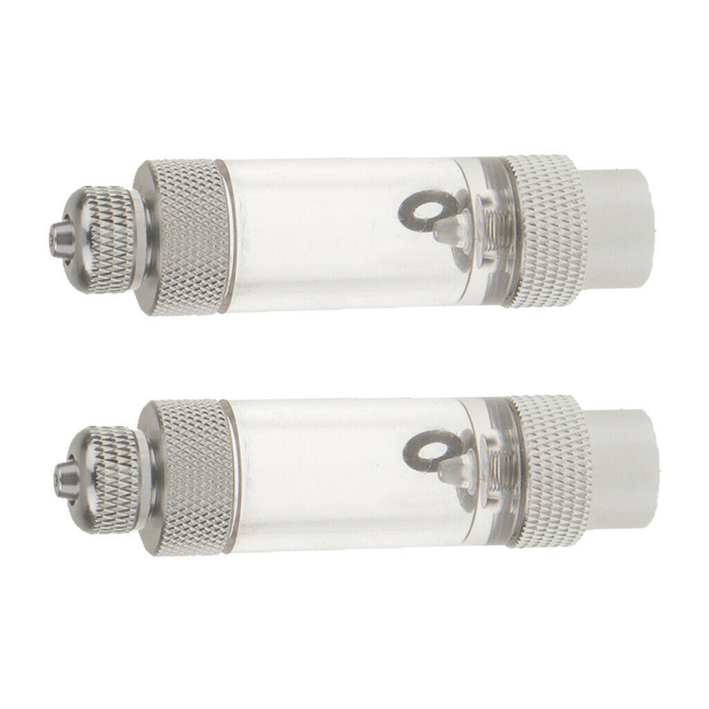 2 Pcs Aluminium Aquarium Inline CO2 Bubble Counter With Check Valve