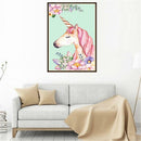 Lovely Horse Flower 5D Diamond Painting Cross Stitch Kit For Kids Handwork
