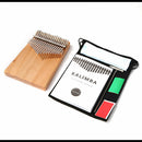17 Keys Kalimba Musical Instrument Pine Wood Thumb Finger Piano (Dark Wood)