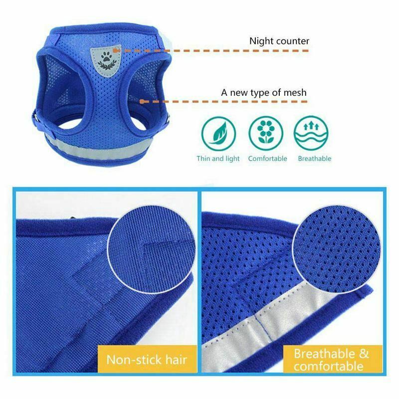 Dog Vest Harness, Dog Vest with Lead Soft Dog Harness, Summer Breathable Do L3M7