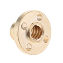 2 Pieces Brass T8 Screw Nut Trapezoidal For 8mm T8 Lead Threaded Rod CNC Linear