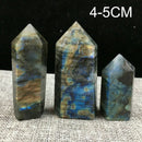 3pcs Natural Labradorite Quartz Spectrolite Crystal Obelisk Point Healing Gift