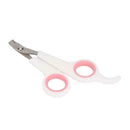 Pet Nail Toe Clipper Scissors Stainless Steel Dog Claw Cutter (White Pink)