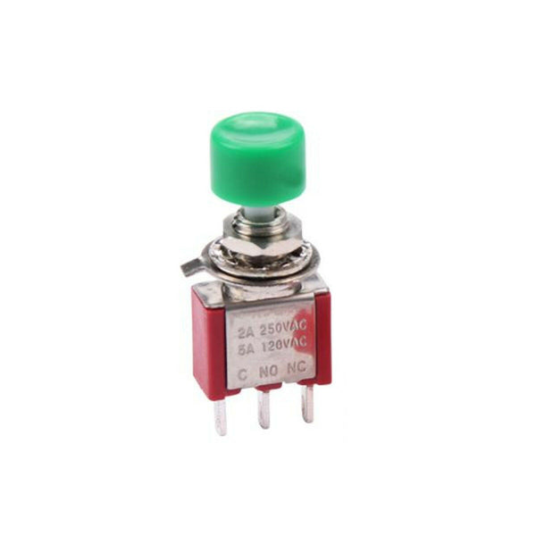 Momentary Red Knob Push Button On/Off Switch SPDT NO-COM-NC 5A 120V 2A 250V 3pin