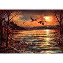 5D DIY Full Drill Diamond Painting Sunset Bird Lake Cross Stitch Embroidery
