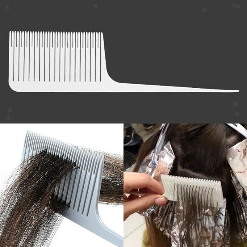 Plastic Weaving Highlighting Foiling Hair Comb Dyeing Hair Combs White