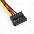 4 Pin IDE Male Molex to 2 port  SATA Y Splitter Female HDD Power Adapter Cable