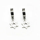 Pair Stainless Steel Hexagon Dangle Hoop Huggies Earrings WeddingJewelry 4mm