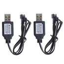 2x 4.8V 250mA Battery USB Charger Charging Cable Ni-Cd Ni-MH SM for Toys Car