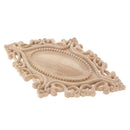 Wooden Flower Applique Onlay Corner Furniture Decoration 30x18cm