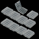 10 Pcs Hard Plastic Clear Case Cover Holder AA AAA Battery Storage Box Hotsale