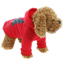 Pet dog print Santa Claus clothes Christmas autumn and winter clothes S