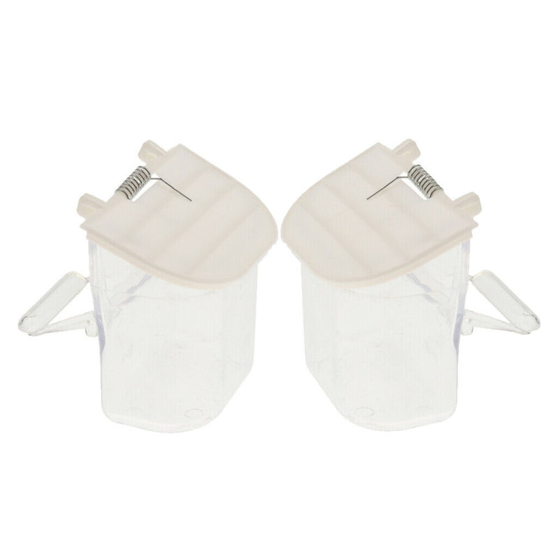 2pcs Starling Tiger Skin Peony Finch Small Birds Parrots Food Feeding Container