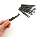 7 x Tweezers Set Antistatic Hard Plastic Repair Tool Black JR