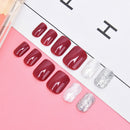 24pcs Bride Nail Art Finger Full Cover Artificial Nail Tips N%!