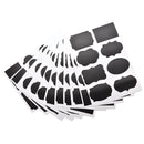 8x Multi Shape Small Chalk Black Board Mason Jar Labels Stickers Chalkboard  Z