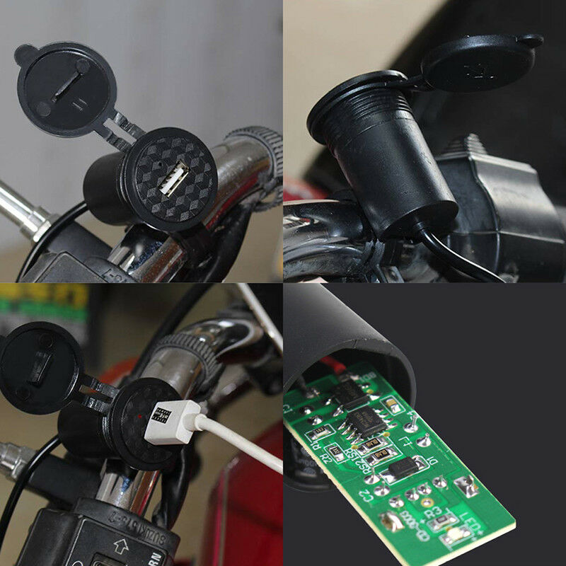 Waterproof USB Charger Socket Adapter Power for 12V Car Motorcycle Handlebar `Z