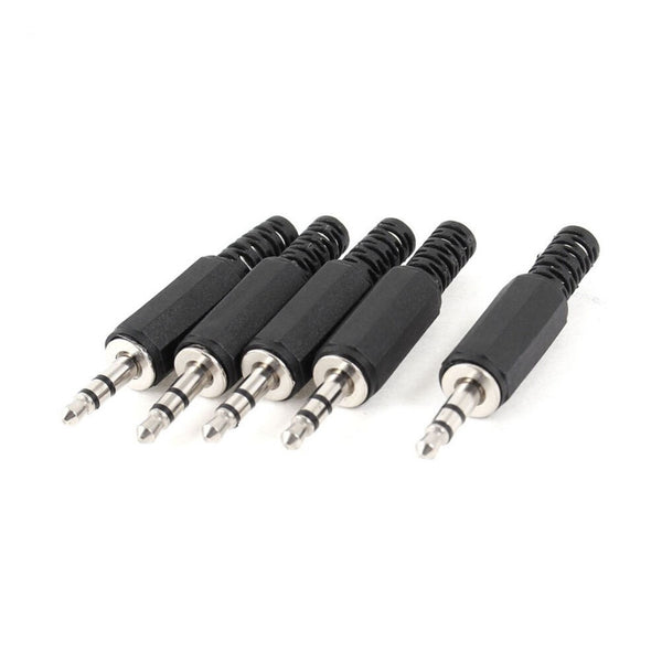 5Pcs/lot Black Plastic LX1 Housing 3.5mm Audio Jack Plugs Headphone Connector TO