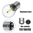 2Pcs 1157 BAY15D COB LED Car Reverse Backup Tail Brake Light Lamps Bulbs White