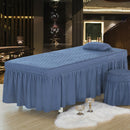 Massage Table Skirt Beauty Bed Cover Valance Sheet  Blue Ash