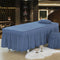Massage Table Skirt Beauty Bed Cover Valance Sheet  Blue Ash