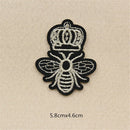 silvery crown bee patches embroidery applique clothes craft sew on T NMCATOCA