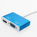 Aluminum Multi-Function Thunderbolt Mini Displayport 1.2 to MI 4K& VGA Co L5B5