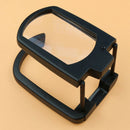 LED Illuminated Hands Free Magnifying Glass with Stand and Lanyard - 3X Rec
