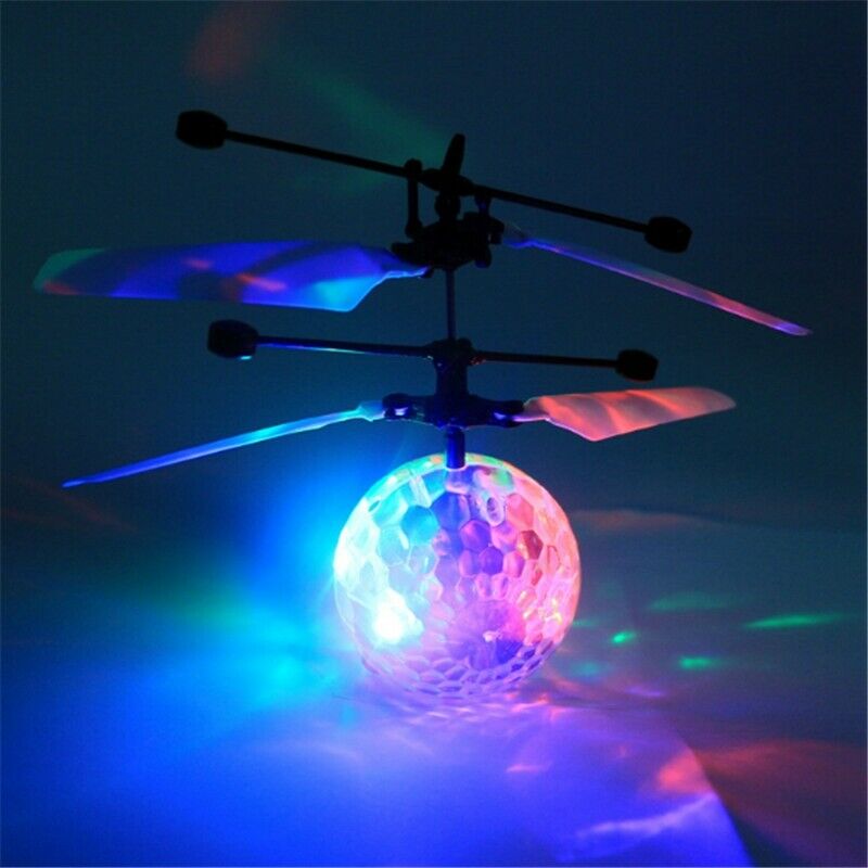 Fantastic Infrared Induction Drone Flying Flash Disco Colorful Shining LED  Y4W9