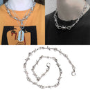Punk Women Men Thorns Chain Pendant Choker Necklace Hip Hop Jewelry Gift  BX FT