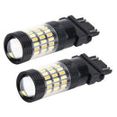 2 Pieces 3157 4014 60LED Turn Signal Reverse Lights Bulbs Amber and White